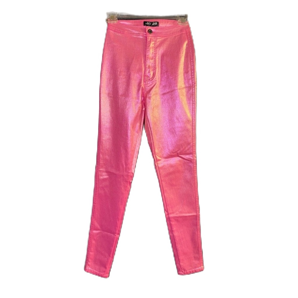 NWT Jc & Jq Shimmering Pink Metallic Skinny Pants Size Small